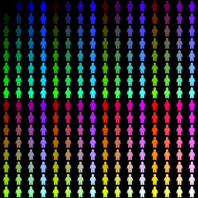 Minifigure Classic Colors